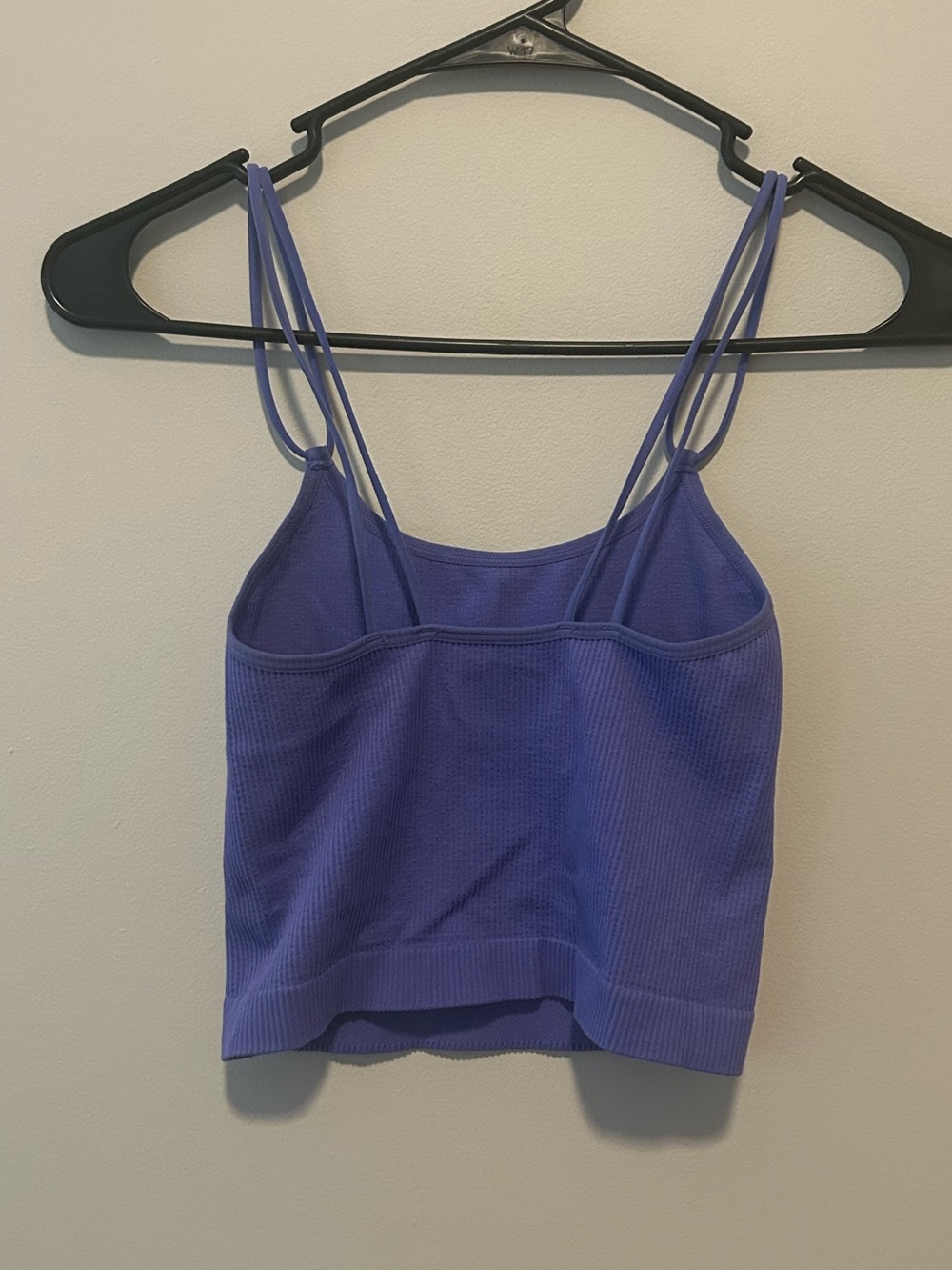 Colsie Double-Strap Ribbed Crop Tank - Purple Women’s Small - Picture 2 of 3